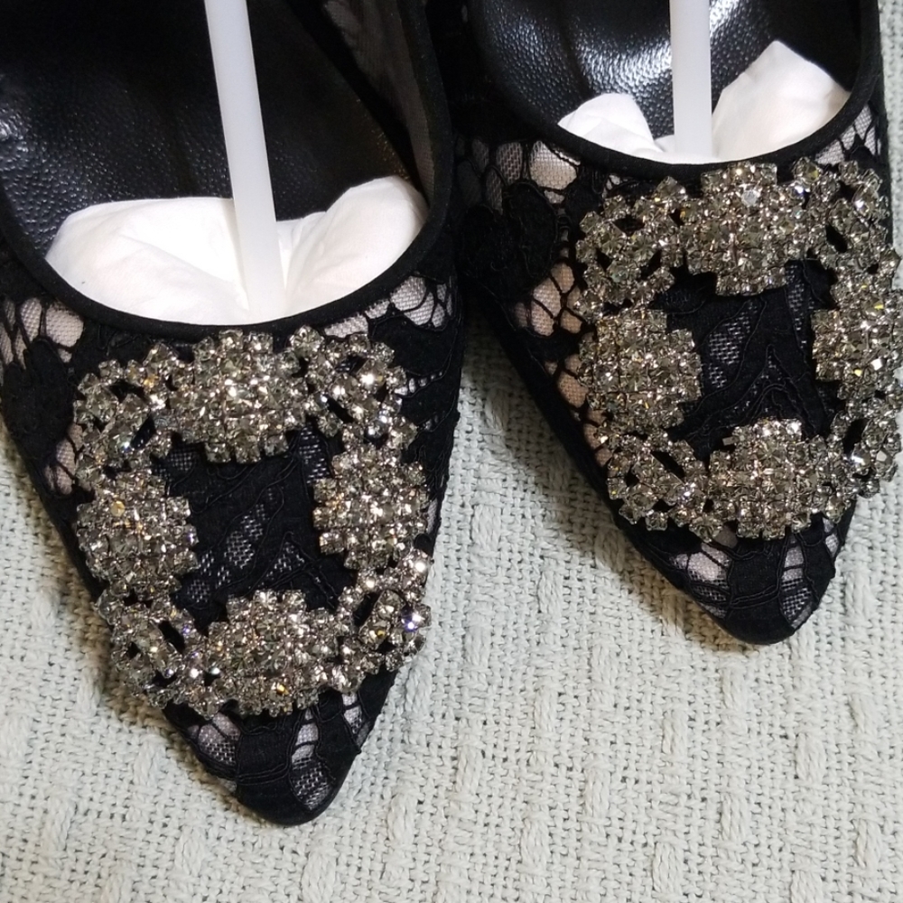 Manolo Blahnik Victoria hangisi black lace noir
